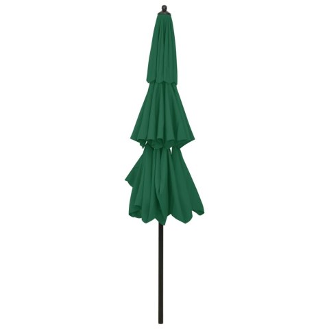3-POZIOMOWY PARASOL NA ALUMINIOWYM SŁUPKU ZIELONY 3M