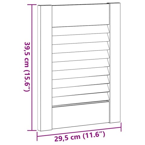 VidaXL Drzwi do szafek żaluzjowe 2szt. 39,5x29,5cm lite drewno sosnowe