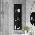 VidaXL Nisza prysznicowa Czarny 92 x 32 x 10 cm Stal nierdzewna