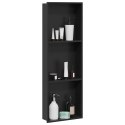 VidaXL Nisza prysznicowa Czarny 92 x 32 x 10 cm Stal nierdzewna
