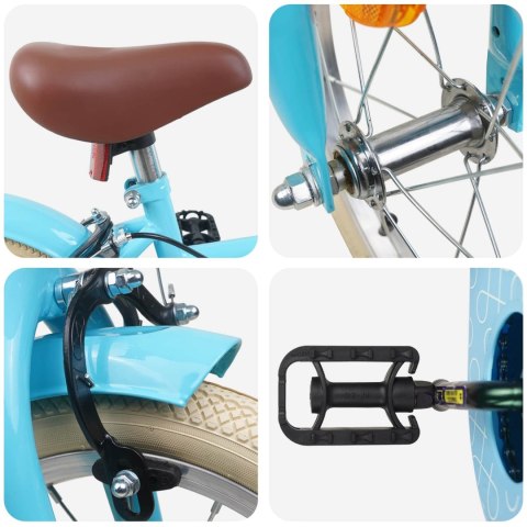 VidaXL Rower Dziecięcy 16 Cali dla dzieci w wieku 4-6 lat
