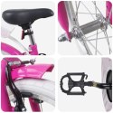 VidaXL Rower Dziecięcy 18 Cali dla dzieci w wieku 5-7 lat Ciemny Róż