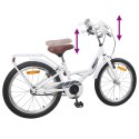 VidaXL Rower Dziecięcy 20 Cali dla dzieci w wieku 6-11 lat Biały