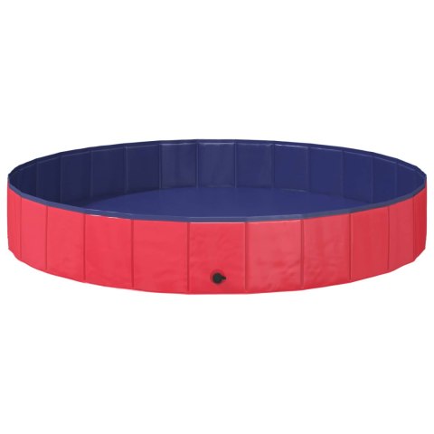 BASEN DLA PSÓW CZERWONY Ø200X30CM GRUBY PVC