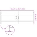 VidaXL Krata bezpieczeństwa do okien z 2 poprzeczkami 3 pcs 43-74 cm