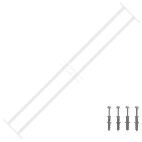 VidaXL Krata bezpieczeństwa do okien z 2 poprzeczkami 3 pcs 93-174 cm