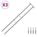 VidaXL Krata bezpieczeństwa do okien z 2 poprzeczkami 3 pcs