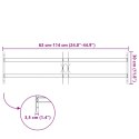 VidaXL Krata bezpieczeństwa do okien z 2 poprzeczkami 63-114 cm