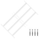 VidaXL Krata zabezpieczająca do okien z 3 poprzeczkami 3 pcs 43-74 cm