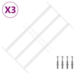 VidaXL Krata zabezpieczająca do okien z 3 poprzeczkami 3 pcs 43-74 cm