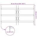 VidaXL Krata zabezpieczająca do okien z 3 poprzeczkami 3 pcs 43-74 cm