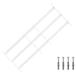 VidaXL Krata zabezpieczająca do okien z 3 poprzeczkami 3 pcs 63-114 cm