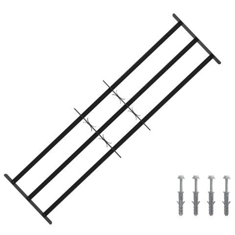 VidaXL Krata zabezpieczająca do okien z 3 poprzeczkami 3 pcs 93-174 cm