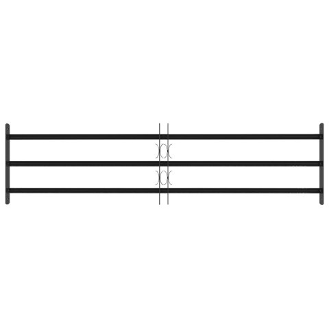 VidaXL Krata zabezpieczająca do okien z 3 poprzeczkami 3 pcs 93-174 cm