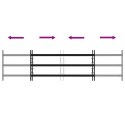 VidaXL Krata zabezpieczająca do okien z 3 poprzeczkami 3 pcs 93-174 cm
