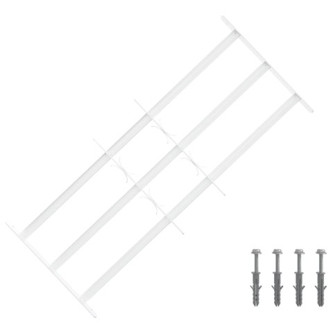 VidaXL Krata zabezpieczająca do okien z 3 poprzeczkami 63-114 cm
