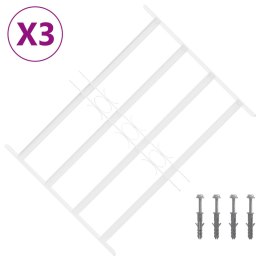 VidaXL Krata zabezpieczająca do okien z 4 poprzeczkami 3 pcs 43-74 cm