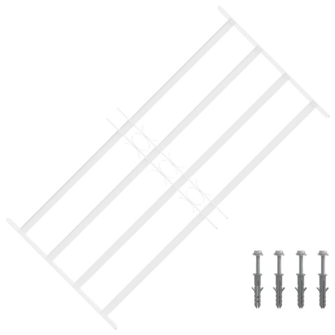 VidaXL Krata zabezpieczająca do okien z 4 poprzeczkami 3 pcs 63-114 cm