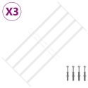 VidaXL Krata zabezpieczająca do okien z 4 poprzeczkami 3 pcs 63-114 cm