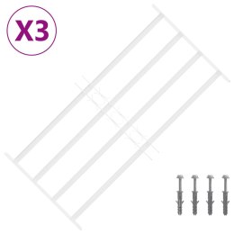 VidaXL Krata zabezpieczająca do okien z 4 poprzeczkami 3 pcs 63-114 cm