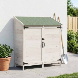 VidaXL Shed ogrodowy Biały 106,5 x 56 x 113,5 cm Drewno inżynieryjne