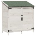VidaXL Shed ogrodowy Biały 106,5 x 56 x 113,5 cm Drewno inżynieryjne