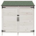 VidaXL Shed ogrodowy Biały 106,5 x 56 x 113,5 cm Drewno inżynieryjne