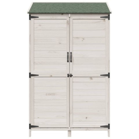 VidaXL Shed ogrodowy Biały 106,5 x 56 x 176 cm Drewno inżynieryjne