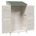 VidaXL Shed ogrodowy Biały 106 x 56 x 176,5 cm Drewno Świerkowe