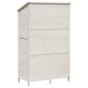 VidaXL Shed ogrodowy Biały 106 x 56 x 176,5 cm Drewno Świerkowe