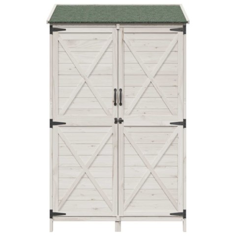 VidaXL Shed ogrodowy Biały 106 x 56 x 176,5 cm Drewno inżynieryjne