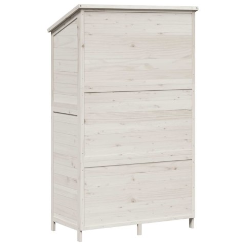 VidaXL Shed ogrodowy Biały 106 x 56 x 176,5 cm Drewno inżynieryjne