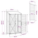 VidaXL Shed ogrodowy Biały 106 x 56 x 176,5 cm Drewno inżynieryjne