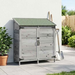 VidaXL Shed ogrodowy Szary 106,5 x 56 x 113,5 cm Drewno inżynieryjne