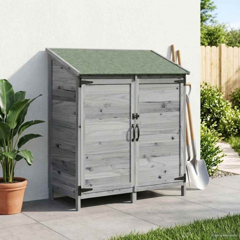 VidaXL Shed ogrodowy Szary 106,5 x 56 x 113,5 cm Drewno inżynieryjne