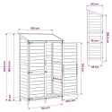 VidaXL Shed ogrodowy Szary 106,5 x 56 x 176 cm Drewno inżynieryjne