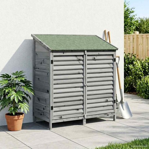 VidaXL Shed ogrodowy Szary 106 x 56 x 113,5 cm Drewno Świerkowe