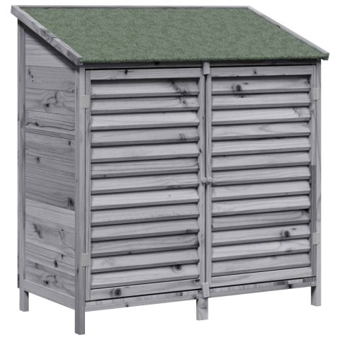 VidaXL Shed ogrodowy Szary 106 x 56 x 113,5 cm Drewno Świerkowe
