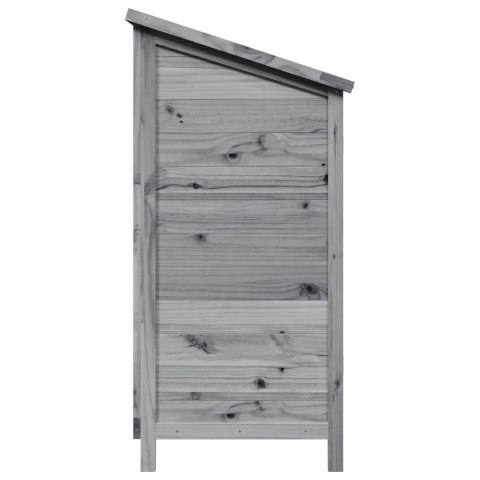 VidaXL Shed ogrodowy Szary 106 x 56 x 113,5 cm Drewno Świerkowe