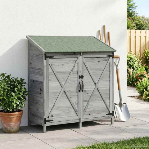 VidaXL Shed ogrodowy Szary 106 x 56 x 113,5 cm Drewno inżynieryjne