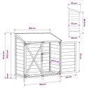 VidaXL Shed ogrodowy Szary 106 x 56 x 113,5 cm Drewno inżynieryjne