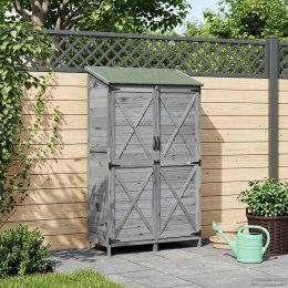 VidaXL Shed ogrodowy Szary 106 x 56 x 176,5 cm Drewno inżynieryjne