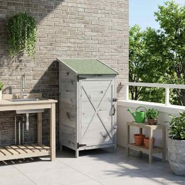 VidaXL Shed ogrodowy Szary 59,5 x 56 x 113,5 cm Drewno inżynieryjne