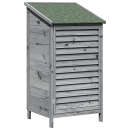VidaXL Shed ogrodowy Szary 59 x 56 x 113,5 cm Drewno Świerkowe