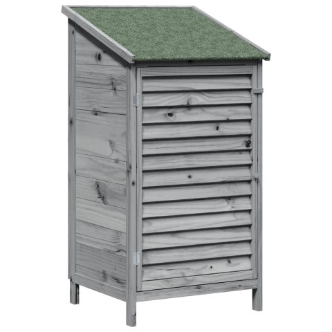 VidaXL Shed ogrodowy Szary 59 x 56 x 113,5 cm Drewno Świerkowe