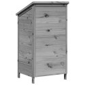 VidaXL Shed ogrodowy Szary 59 x 56 x 113,5 cm Drewno Świerkowe