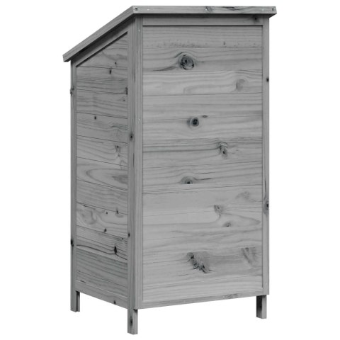 VidaXL Shed ogrodowy Szary 59 x 56 x 113,5 cm Drewno Świerkowe