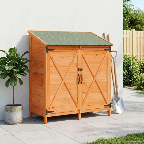 VidaXL Shed ogrodowy brązowy 106 x 56 x 113,5 cm Drewno inżynieryjne