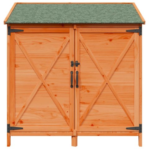 VidaXL Shed ogrodowy brązowy 106 x 56 x 113,5 cm Drewno inżynieryjne