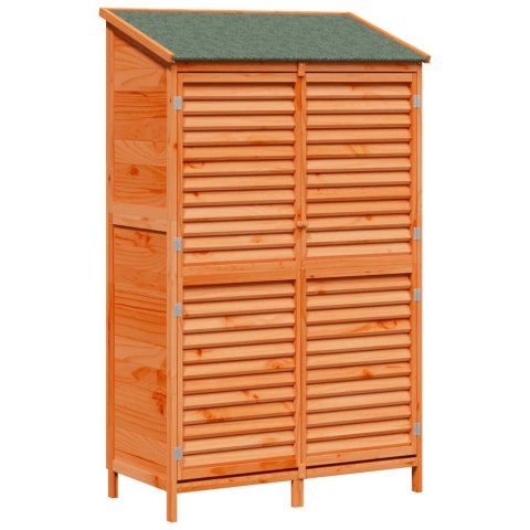 VidaXL Shed ogrodowy brązowy 106 x 56 x 176,5 cm Drewno Świerkowe